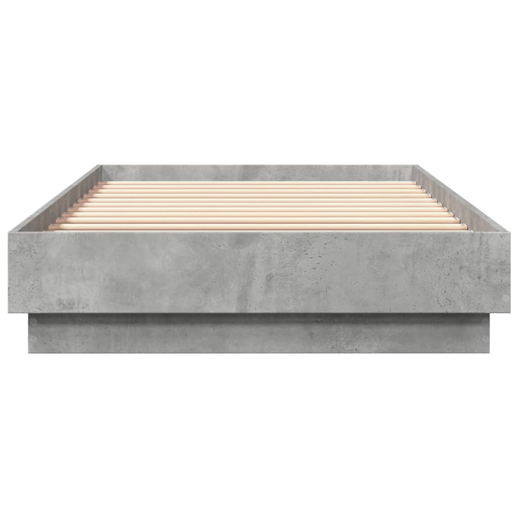 Bed Frame without Mattress Concrete Grey 100x200 cm