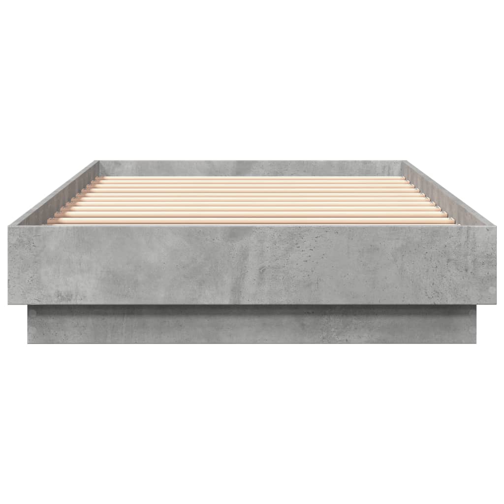 Bed Frame without Mattress Concrete Grey 90x200 cm