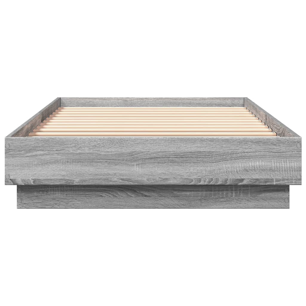 Bed Frame without Mattress Grey Sonoma 90x200 cm Engineered Wood