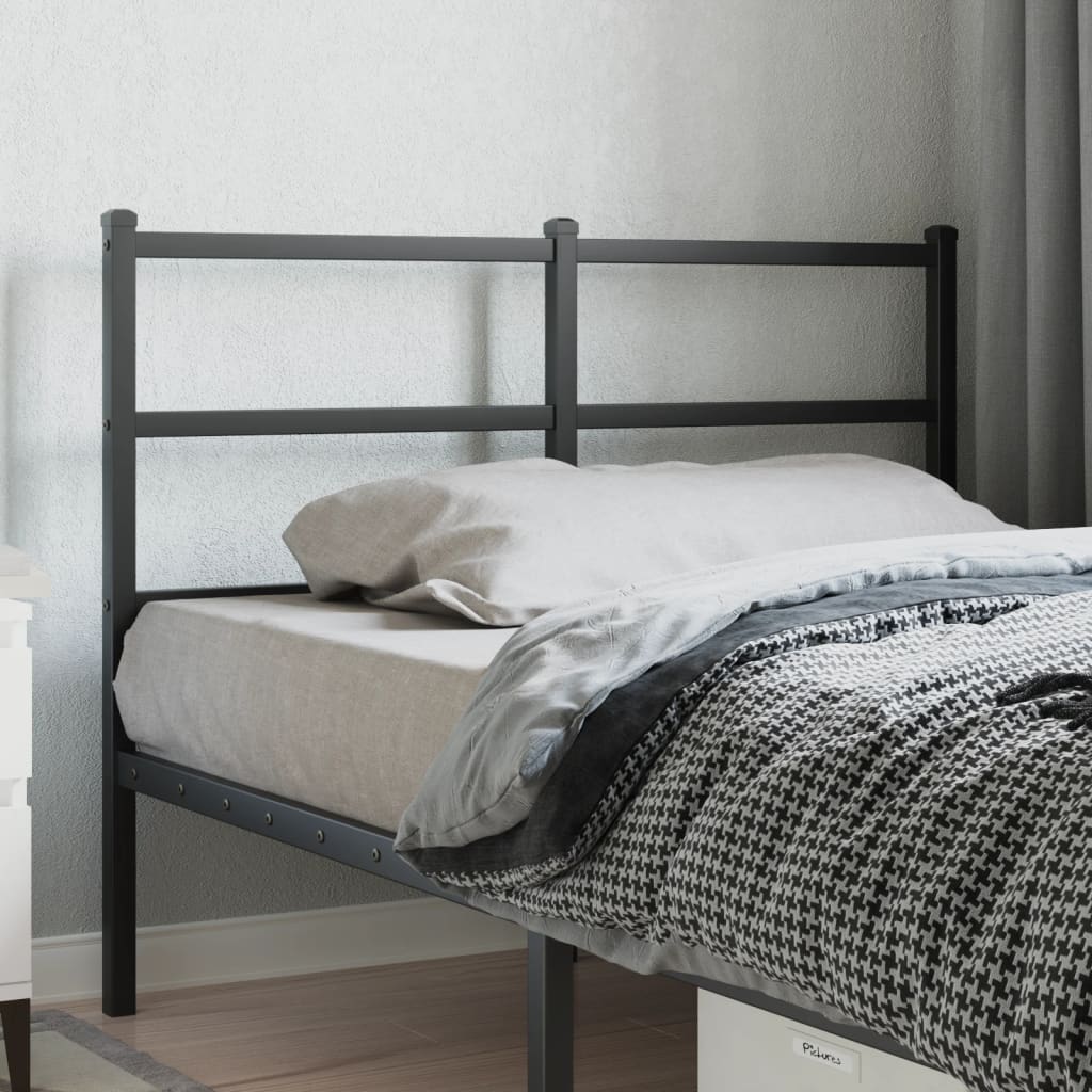 Metal Headboard Black 120 cm