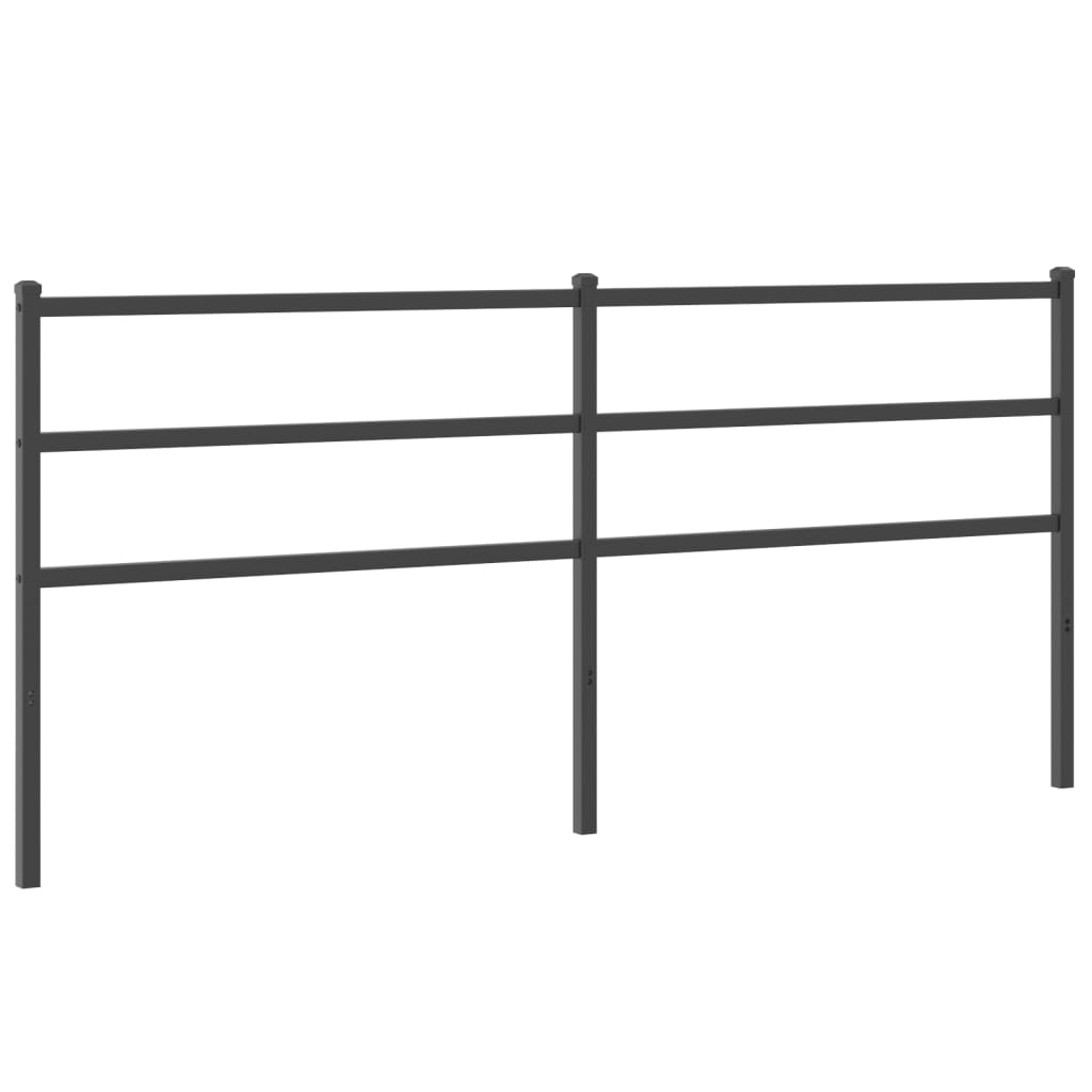 Metal Headboard Black 200 cm