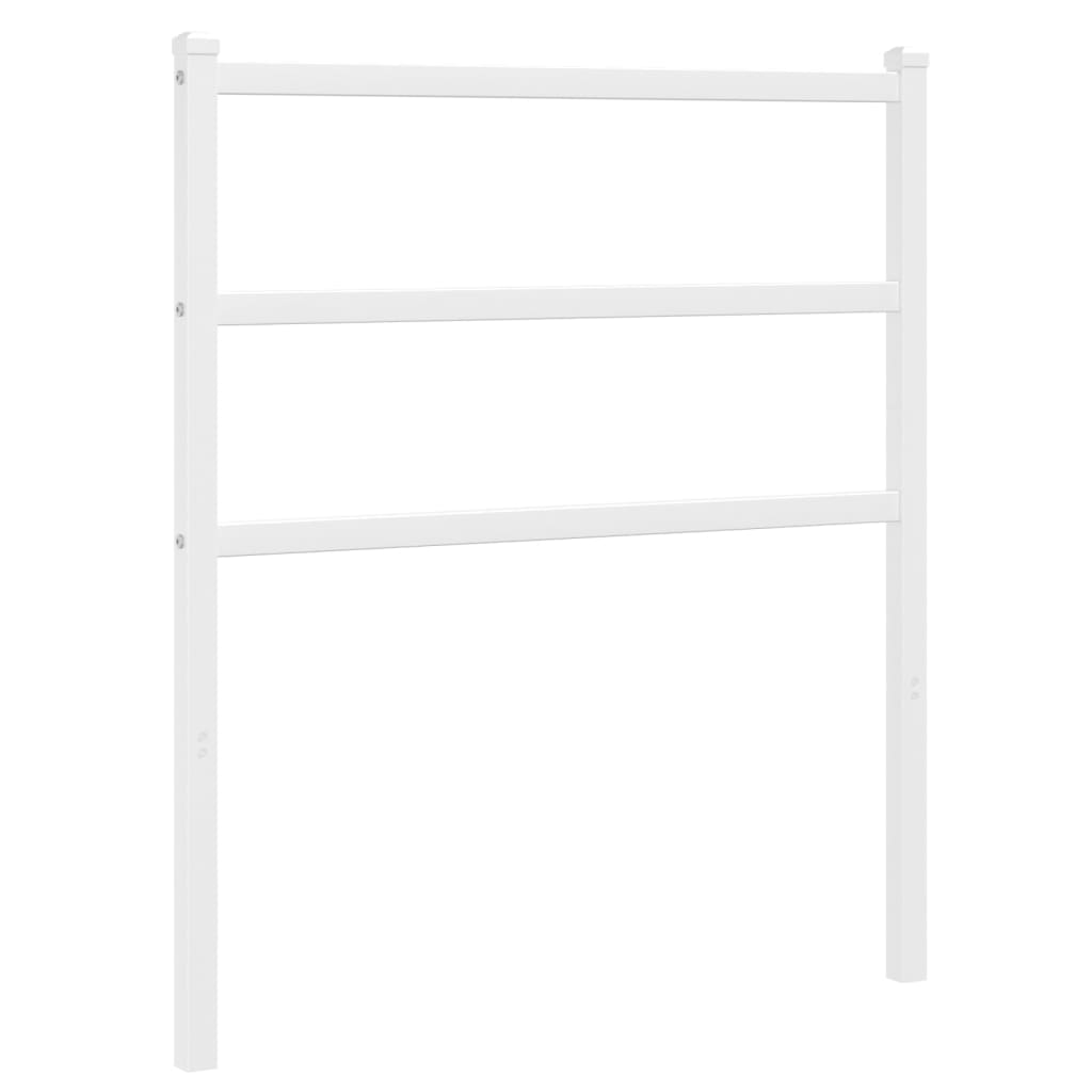 Metal Headboard White 80 cm