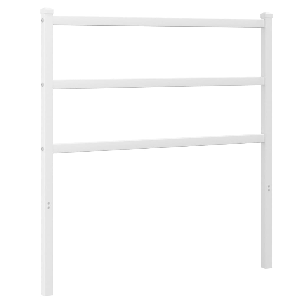 Metal Headboard White 90 cm