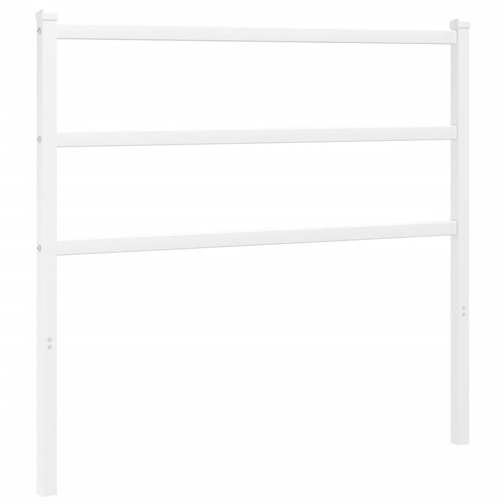 Metal Headboard White 100 cm