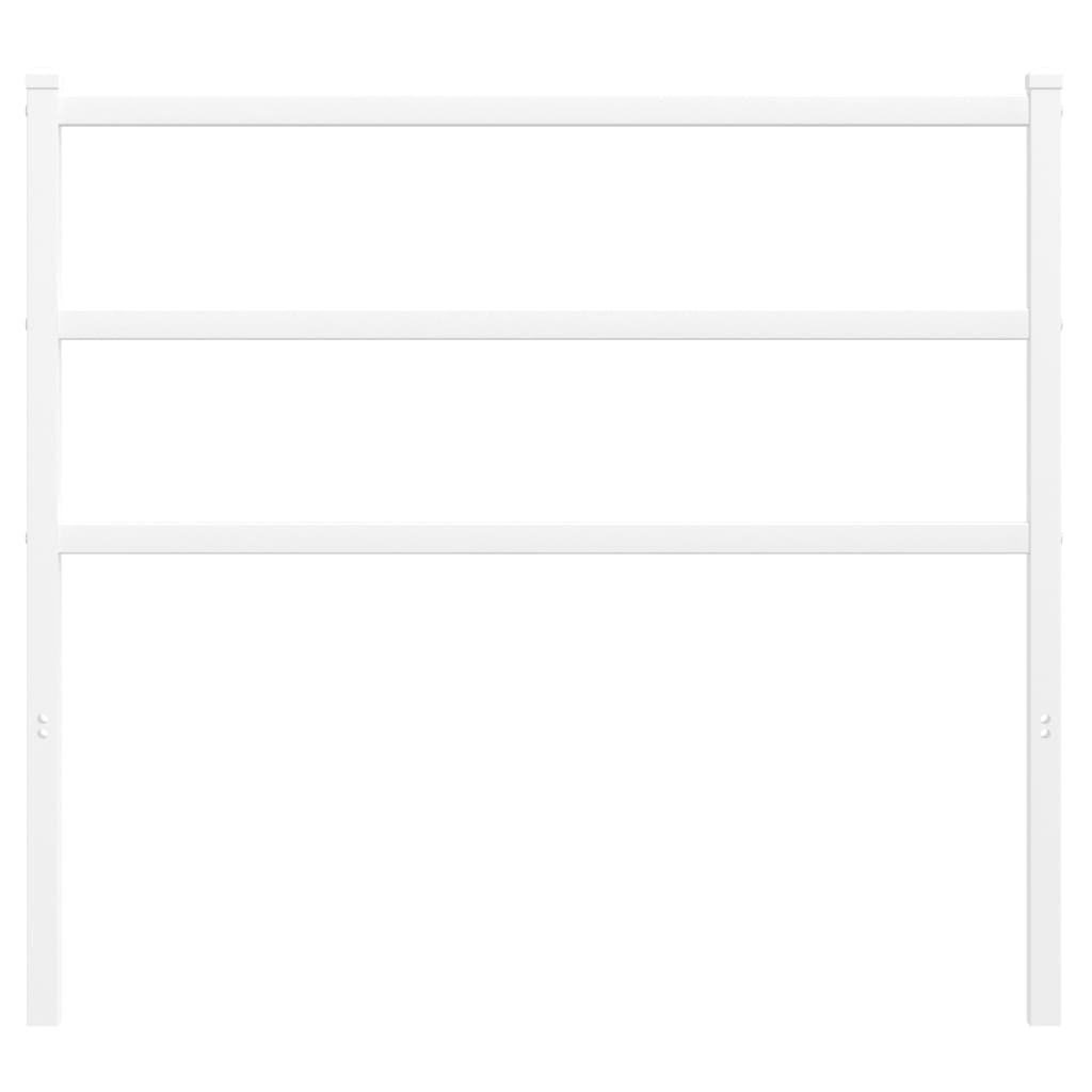 Metal Headboard White 100 cm
