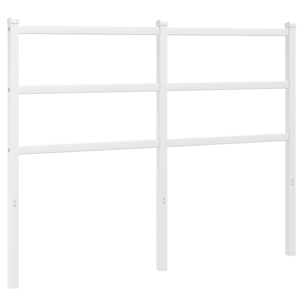 Metal Headboard White 120 cm