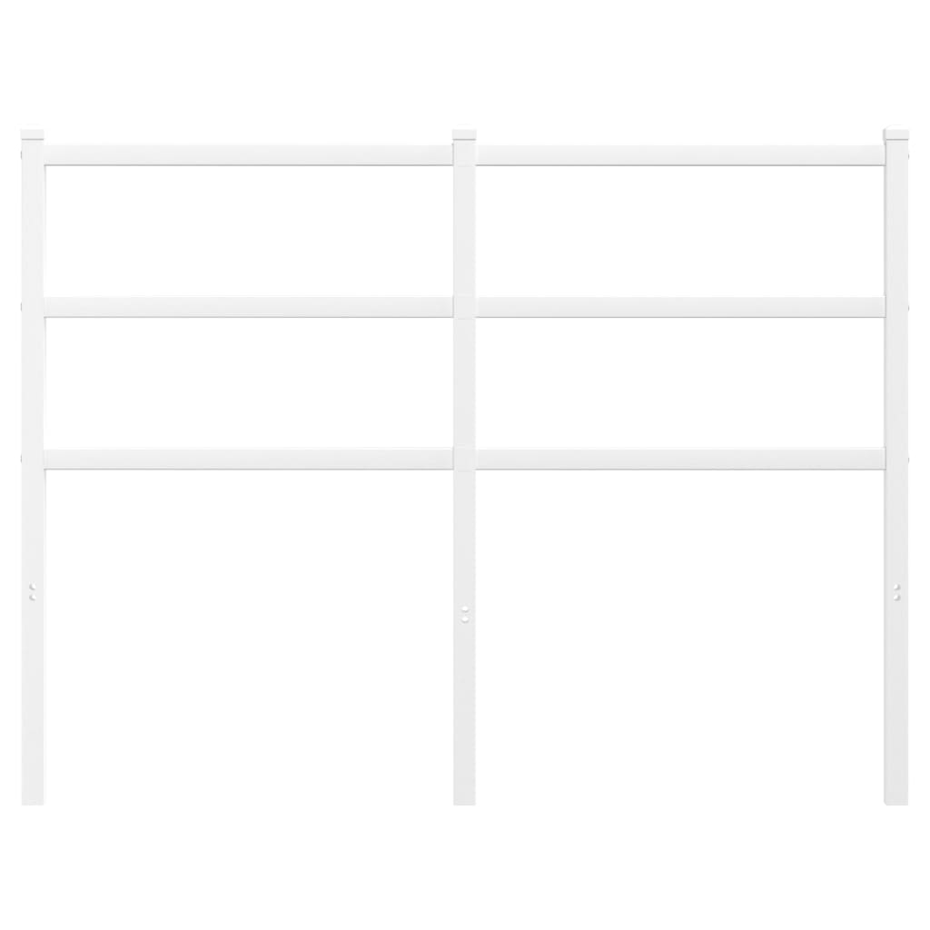 Metal Headboard White 120 cm