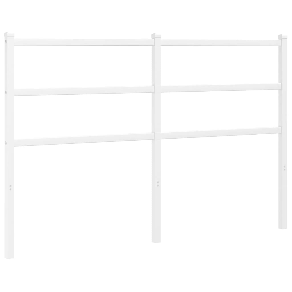 Metal Headboard White 135 cm
