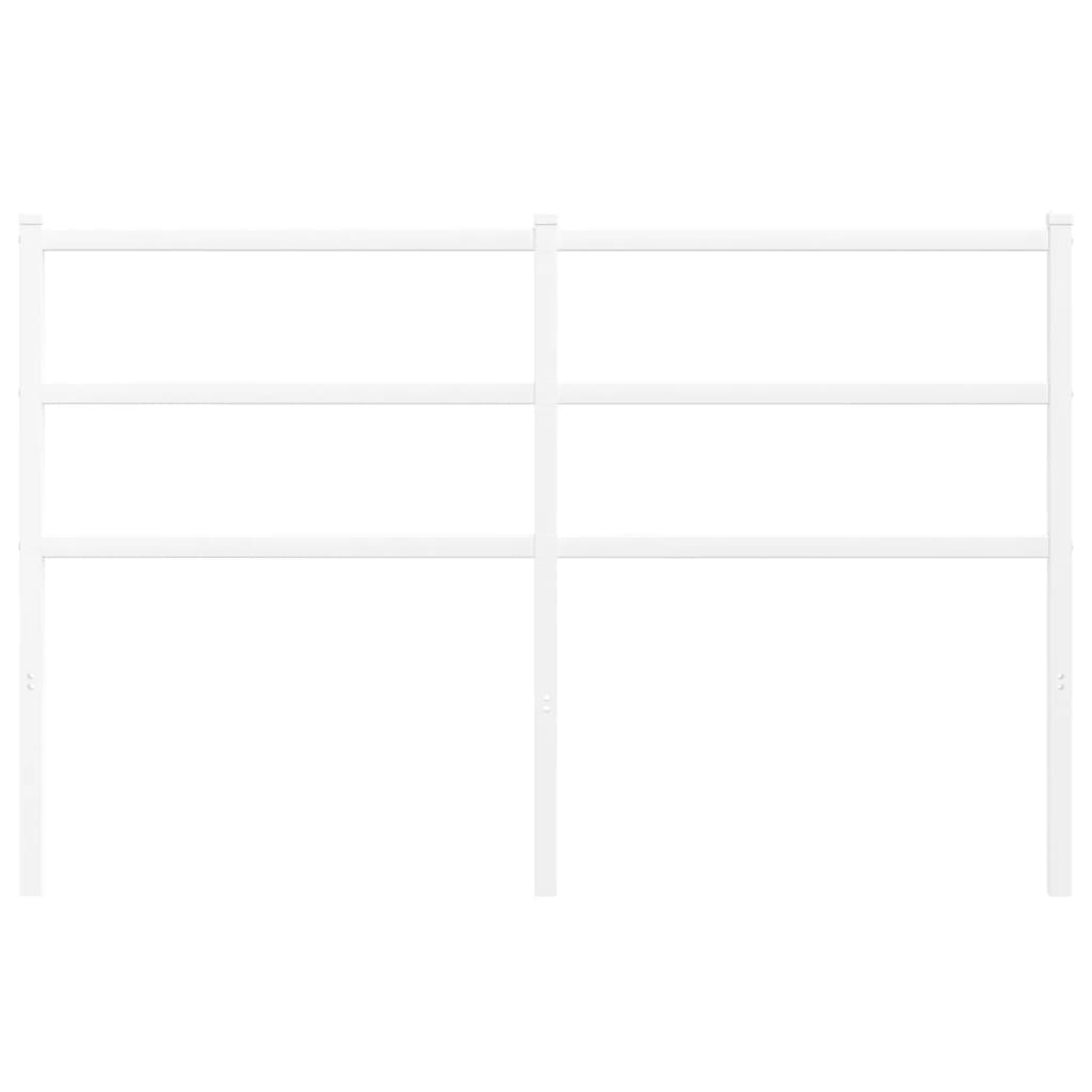 Metal Headboard White 135 cm