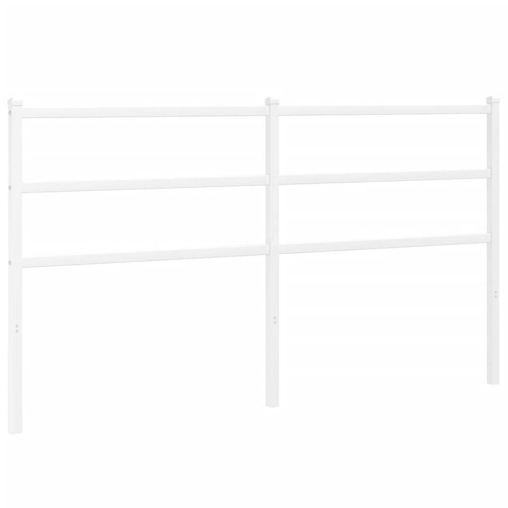 Metal Headboard White 150 cm