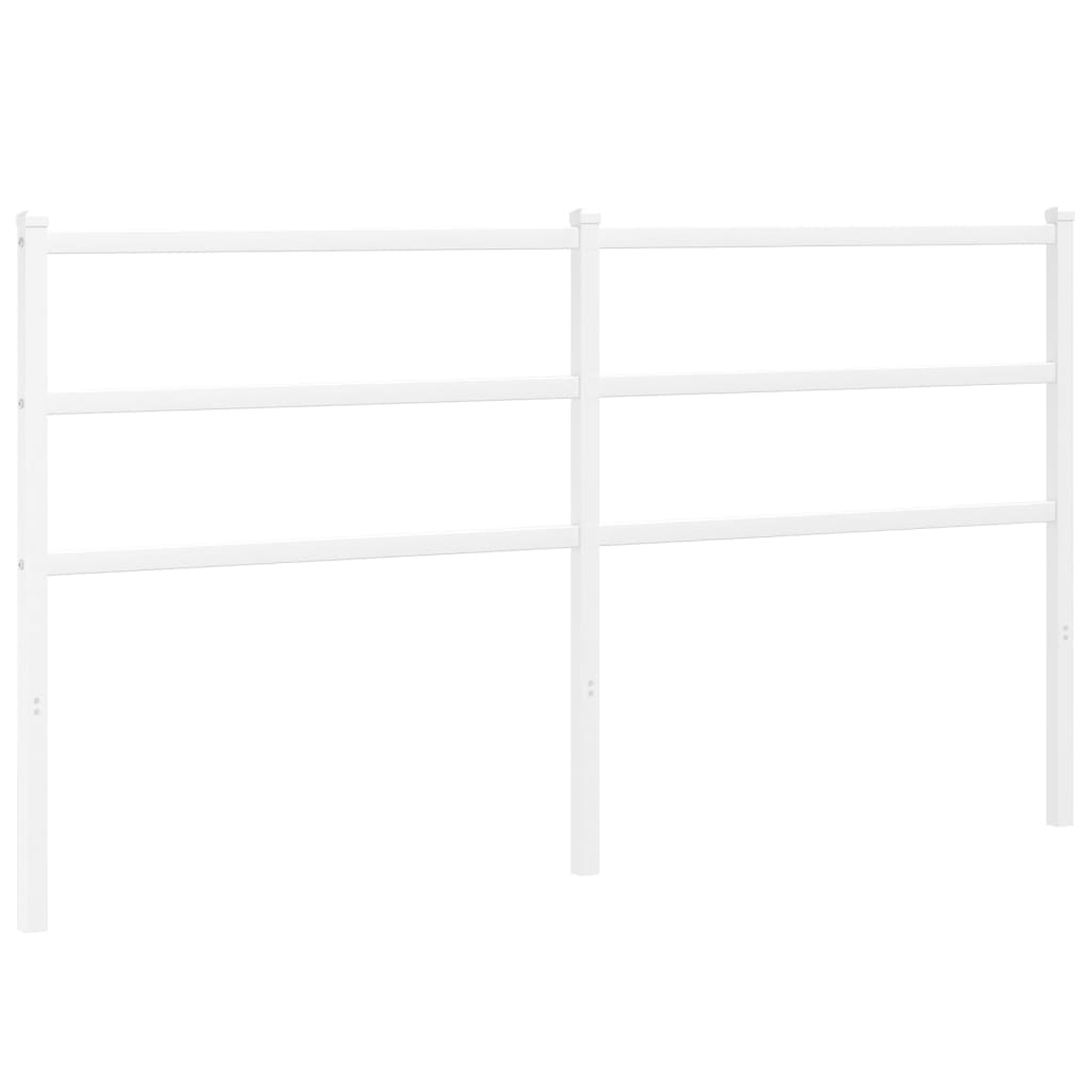 Metal Headboard White 160 cm