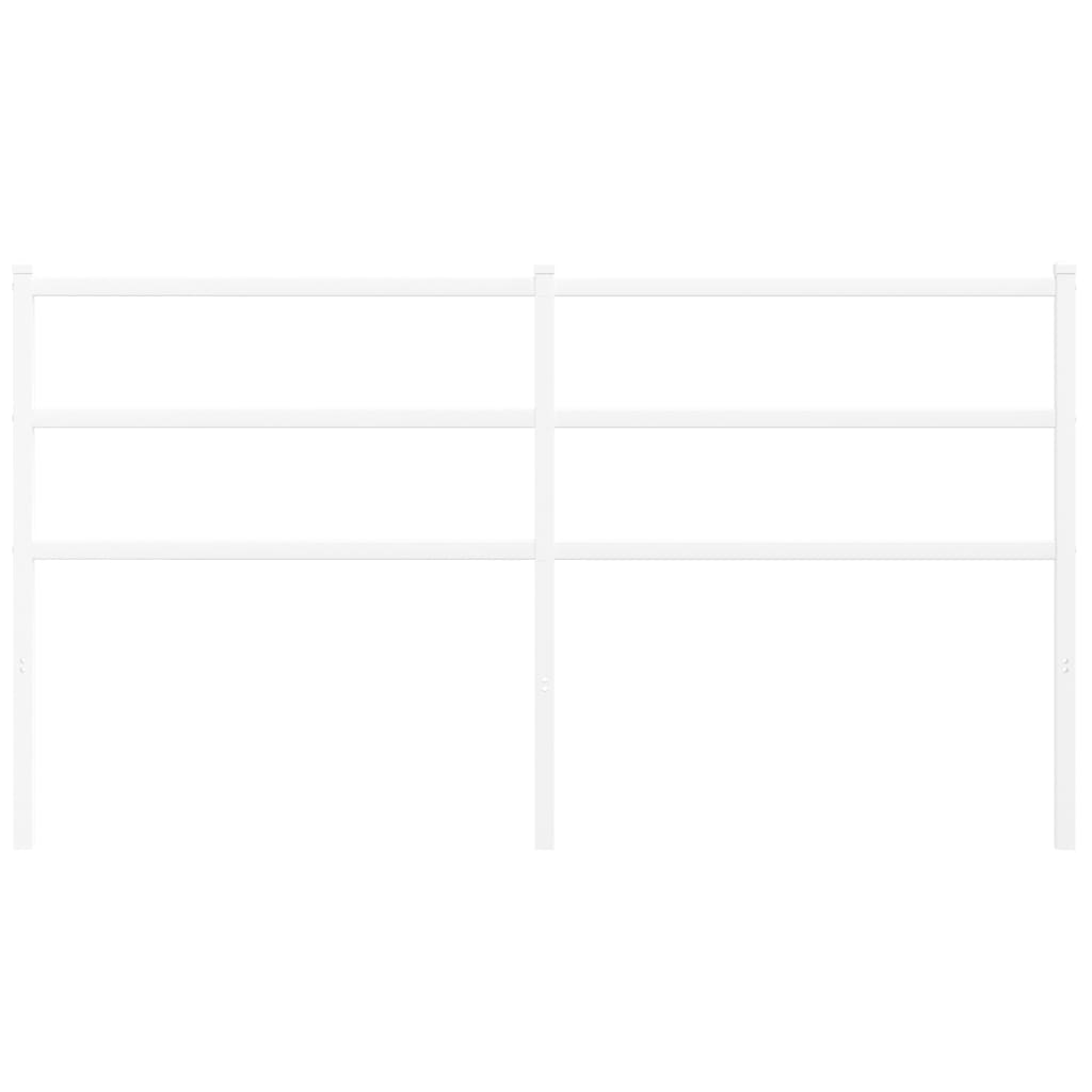 Metal Headboard White 160 cm