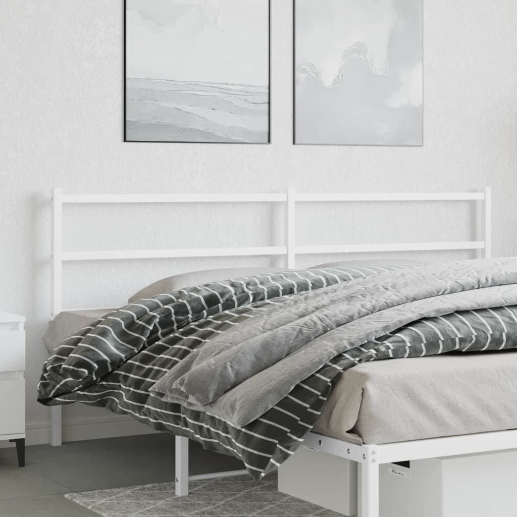 Metal Headboard White 180 cm