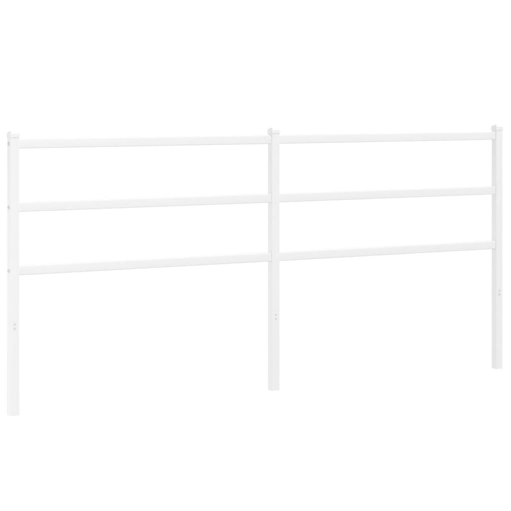 Metal Headboard White 193 cm