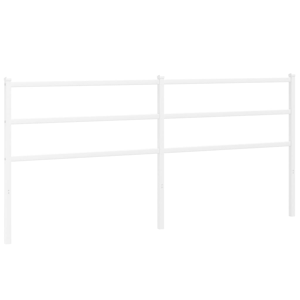 Metal Headboard White 200 cm
