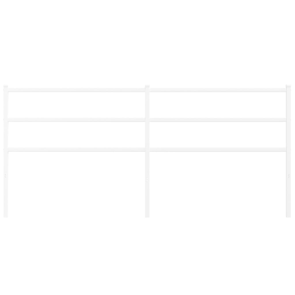 Metal Headboard White 200 cm