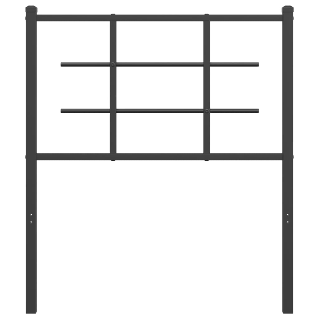 Metal Headboard Black 75 cm