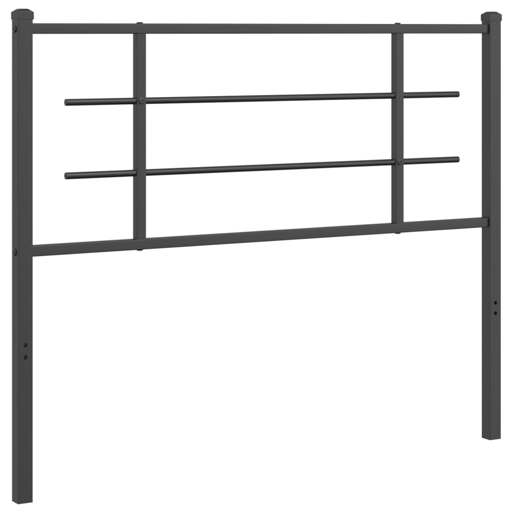 Metal Headboard Black 107 cm