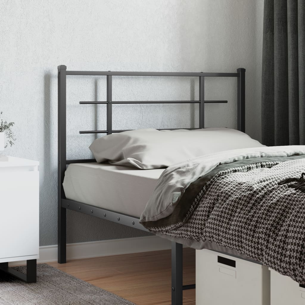 Metal Headboard Black 107 cm