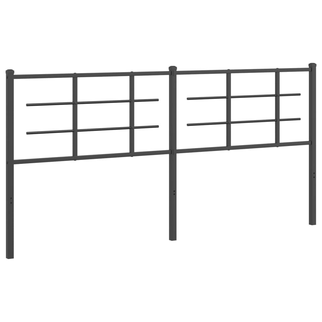 Metal Headboard Black 180 cm