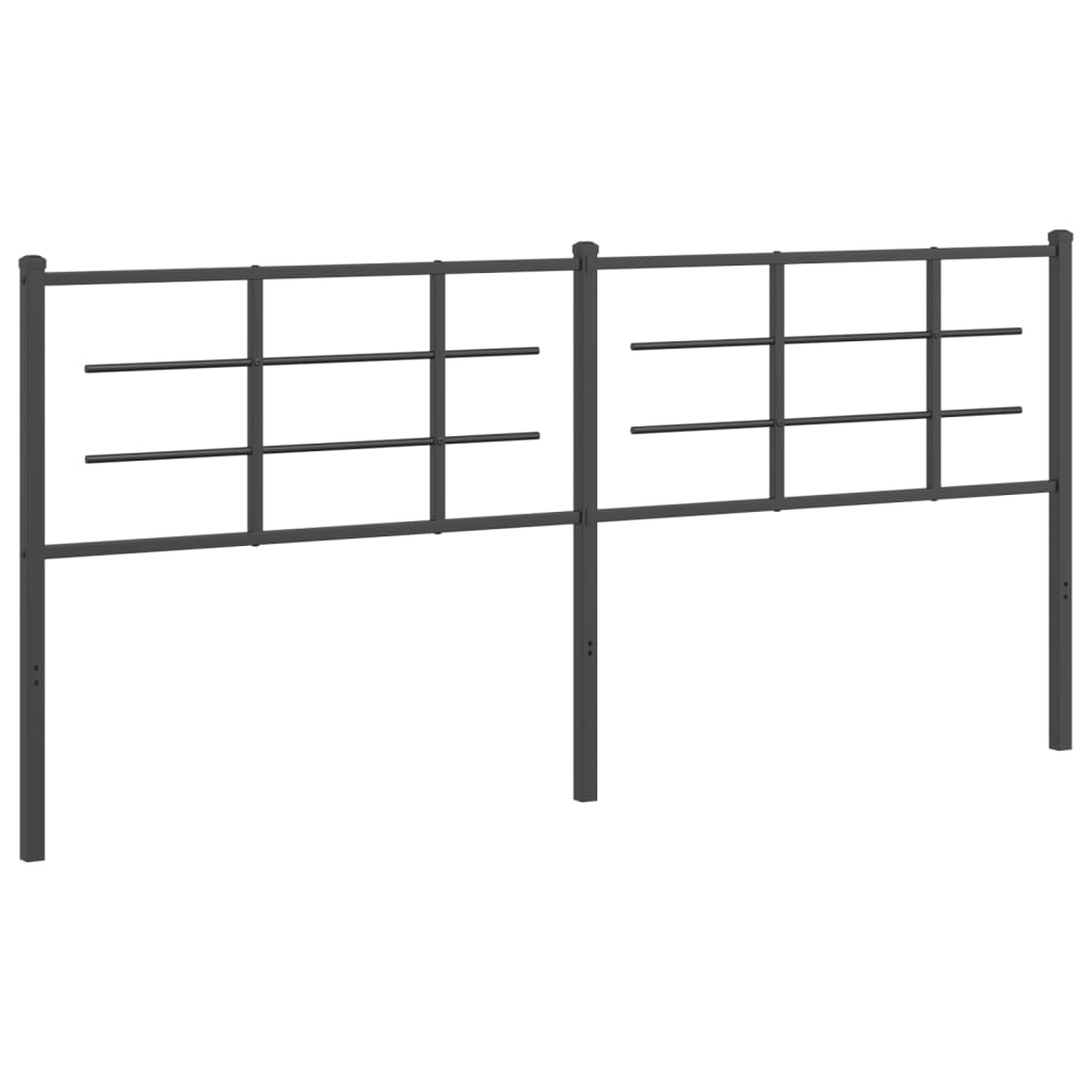 Metal Headboard Black 193 cm