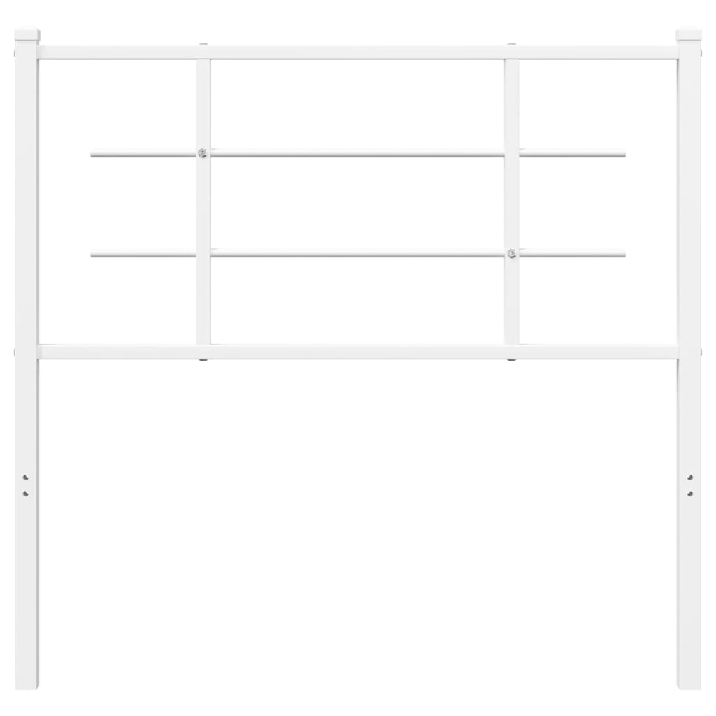 Metal Headboard White 100 cm