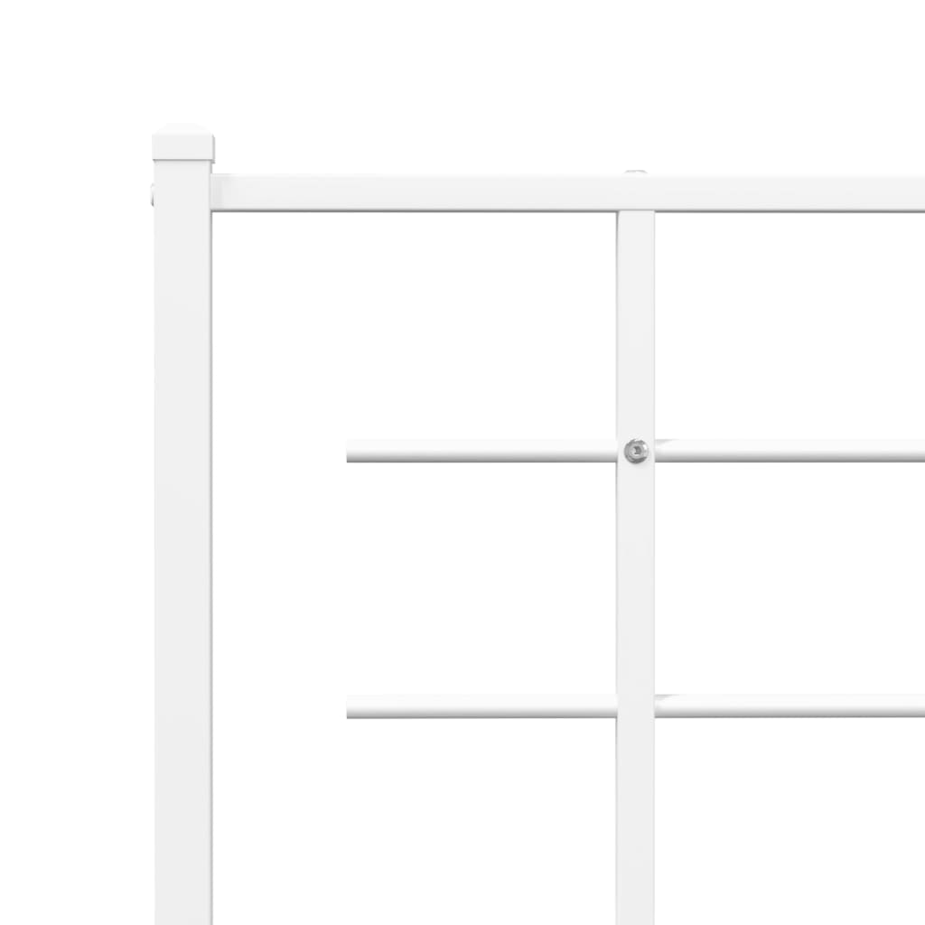 Metal Headboard White 100 cm