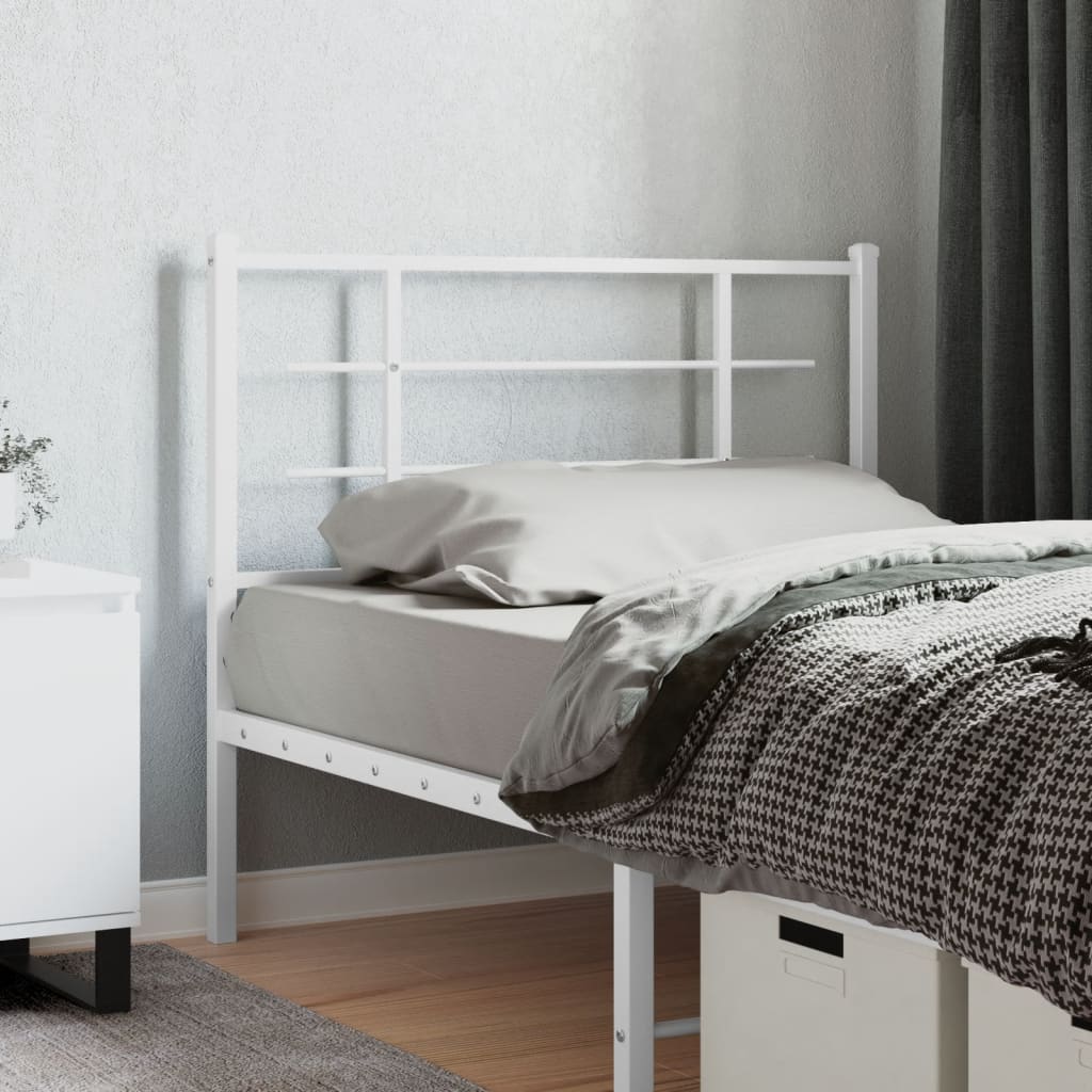 Metal Headboard White 107 cm
