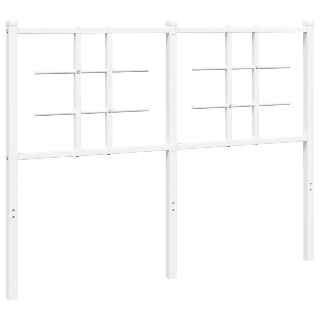 Metal Headboard White 120 cm