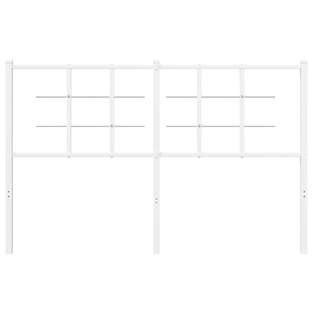 Metal Headboard White 135 cm