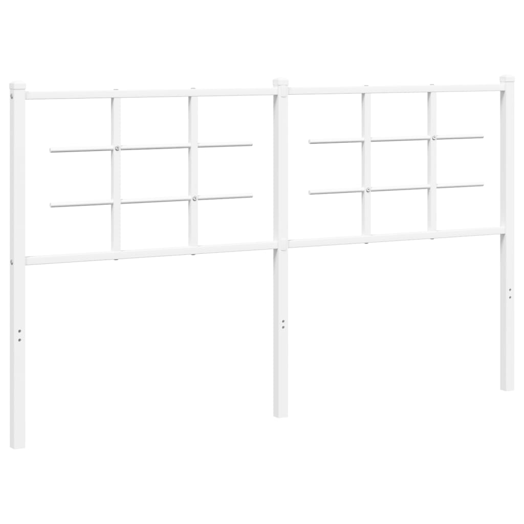 Metal Headboard White 150 cm