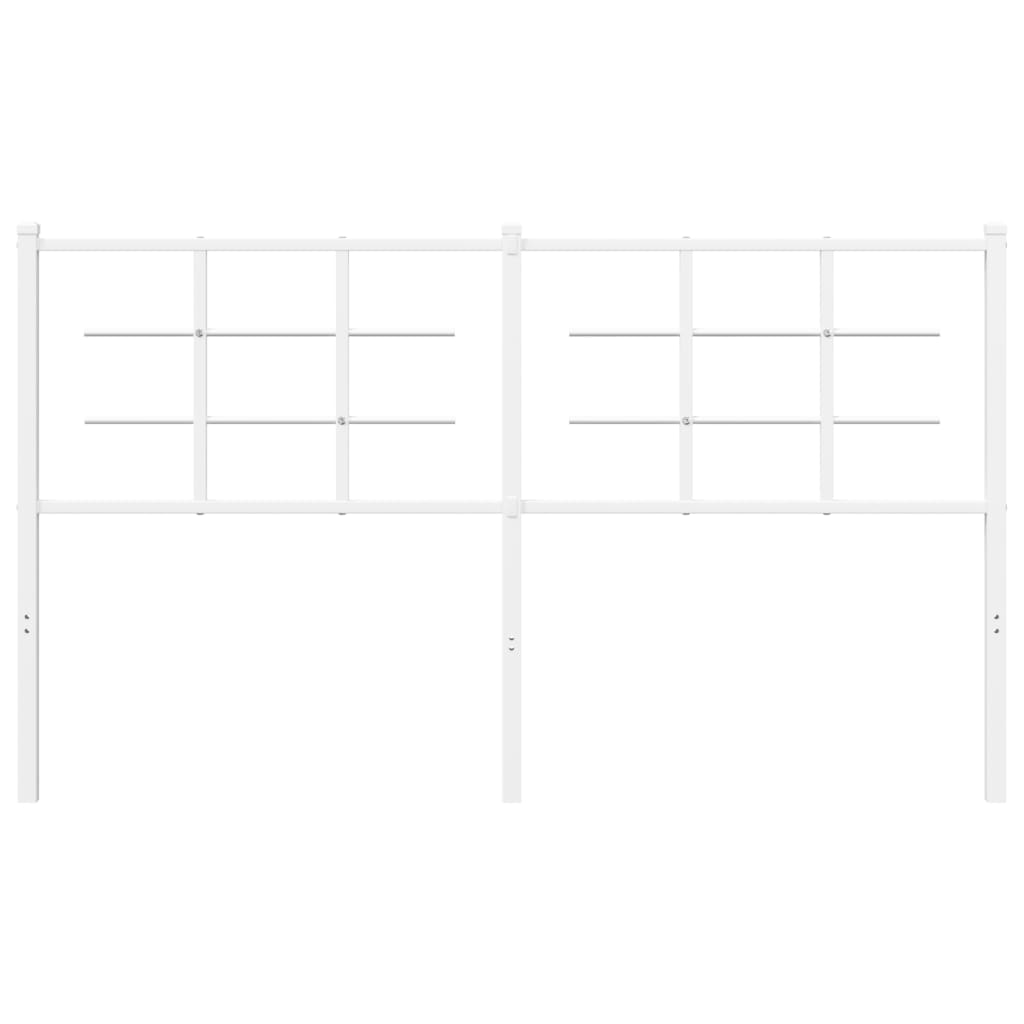 Metal Headboard White 160 cm