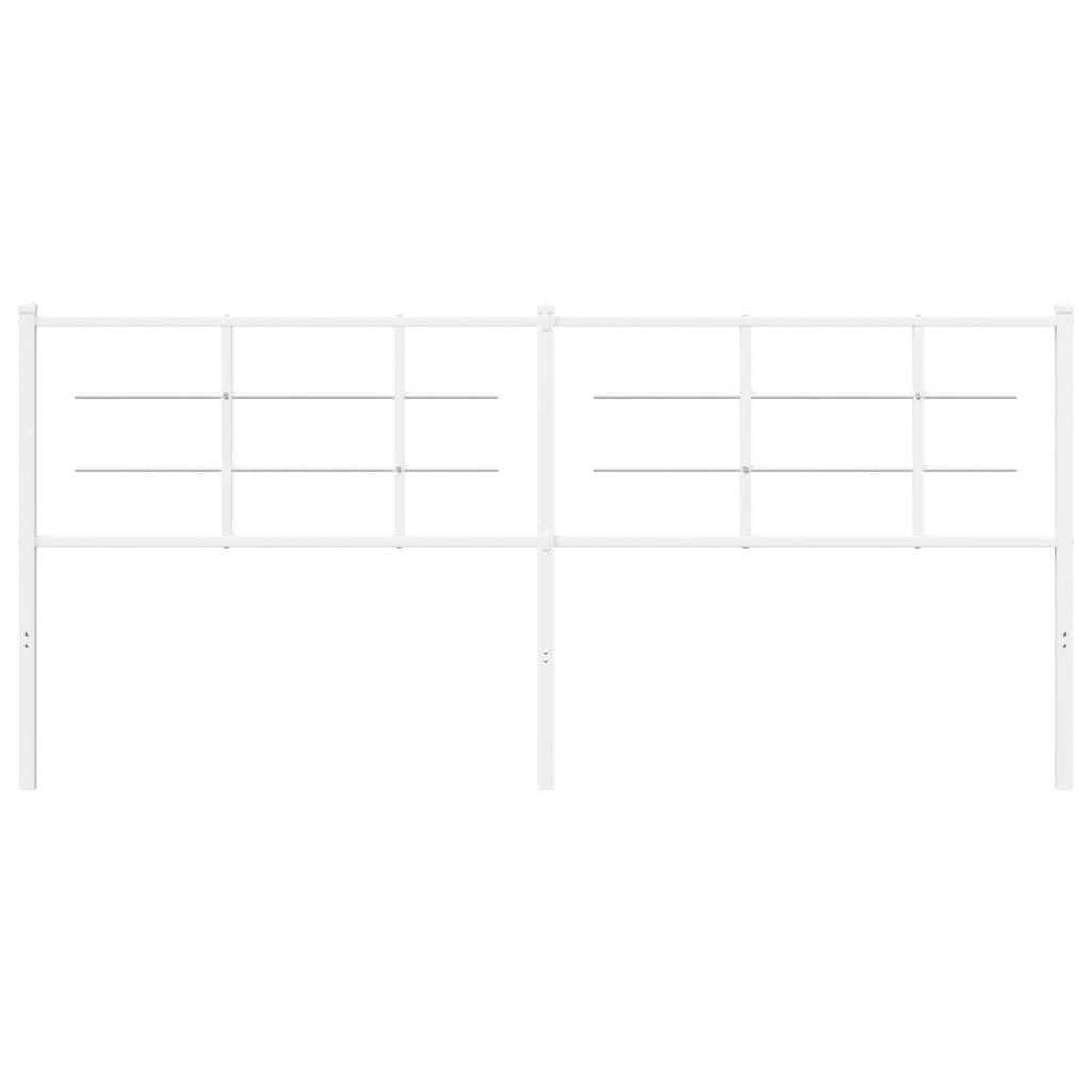 Metal Headboard White 193 cm