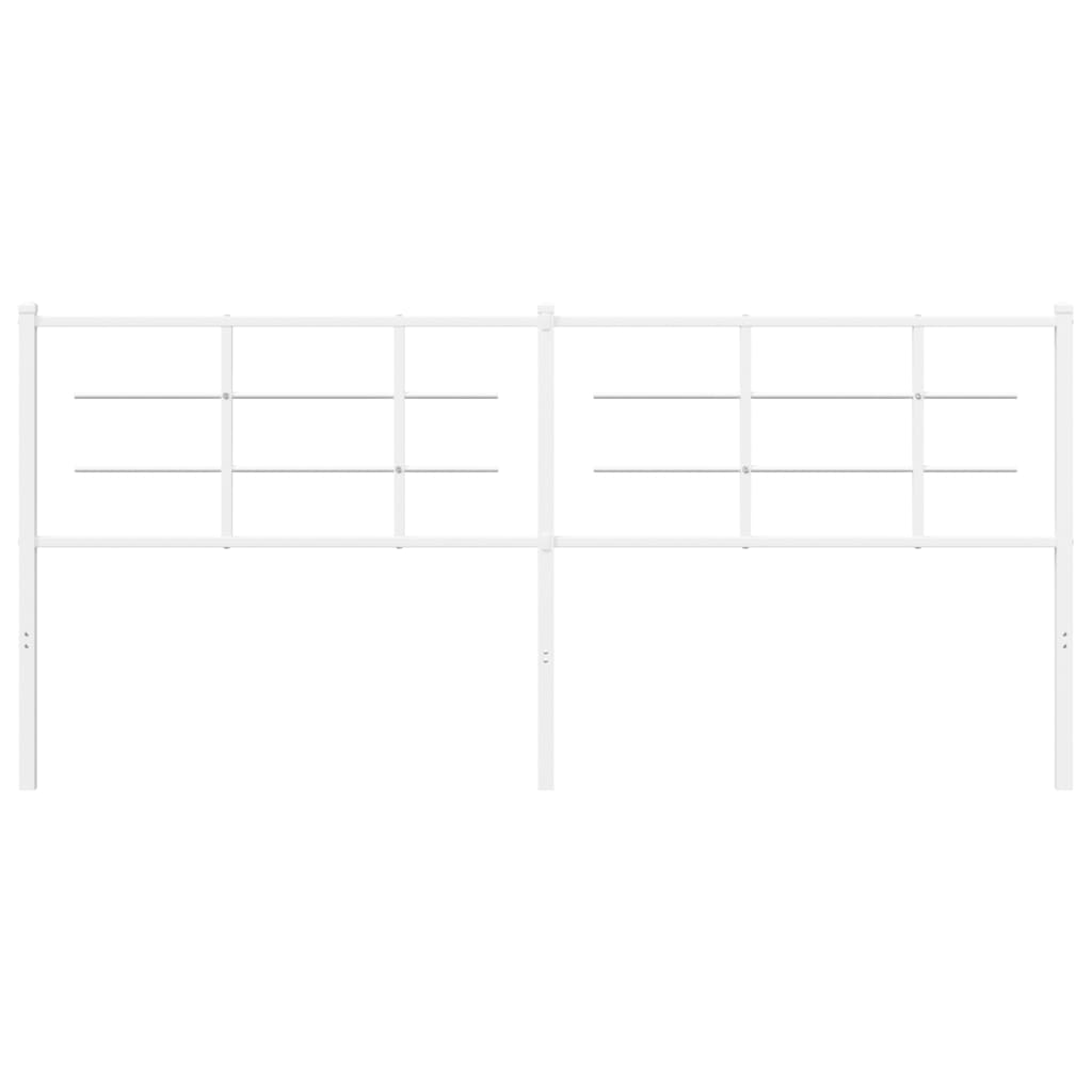 Metal Headboard White 200 cm