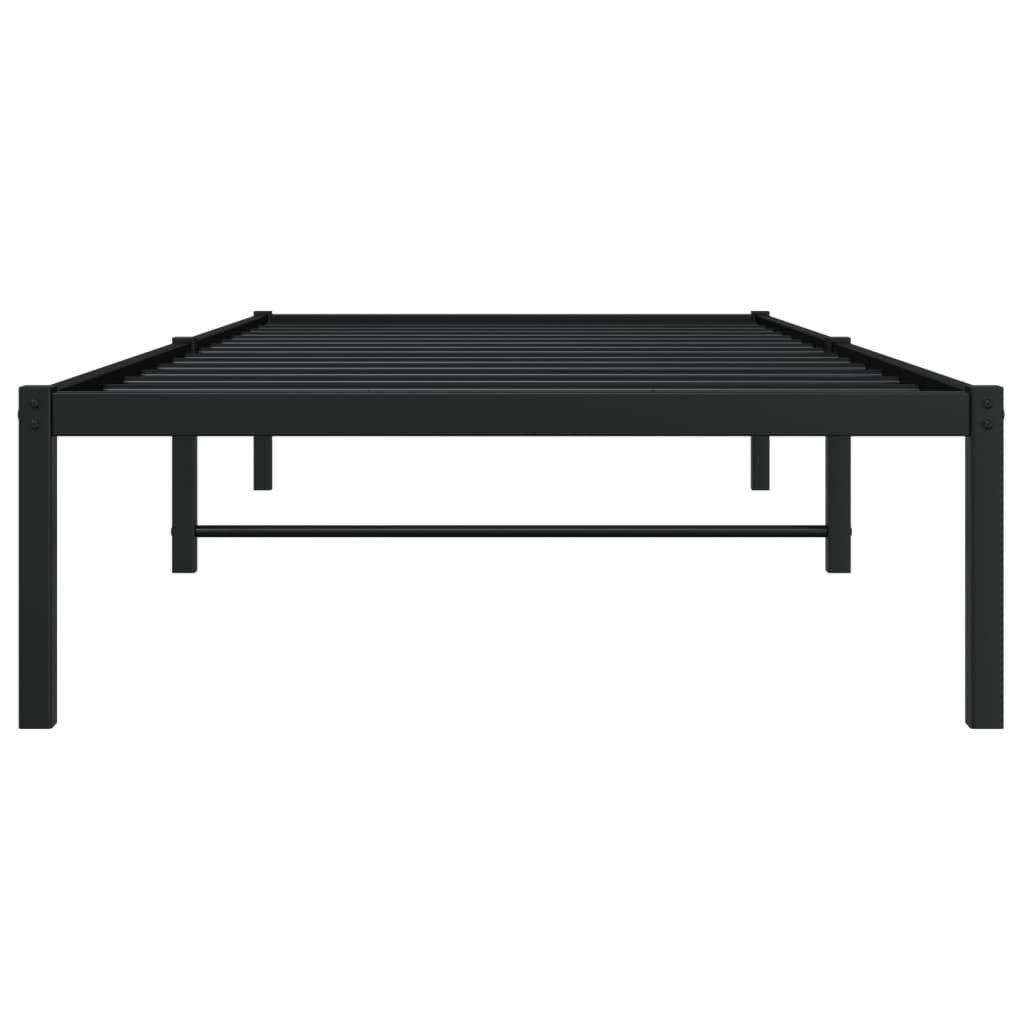 Metal Bed Frame without Mattress Black 90x190cm