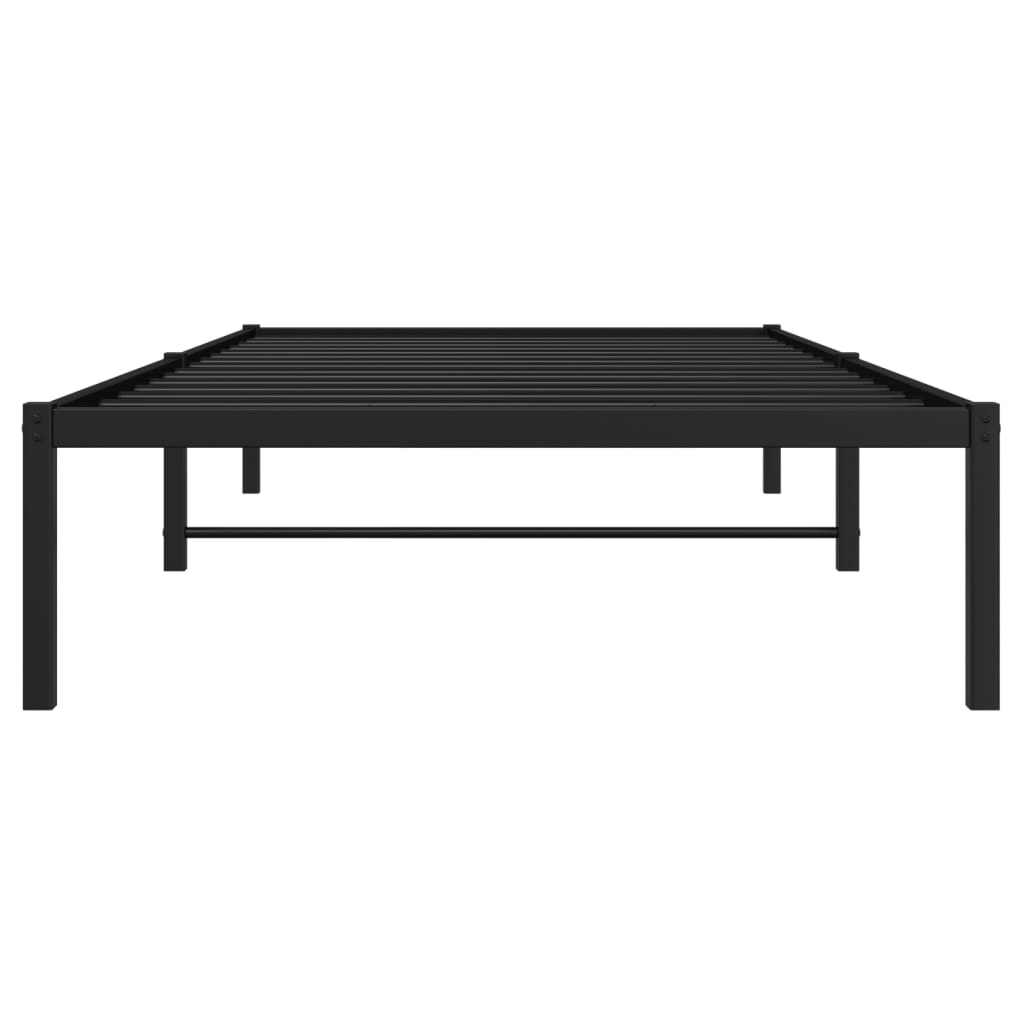 Metal Bed Frame without Mattress Black 100x190cm