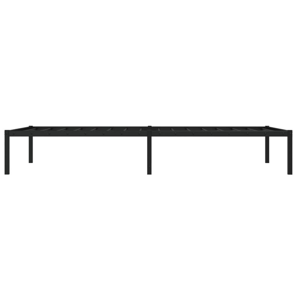 Metal Bed Frame without Mattress Black 100x190cm