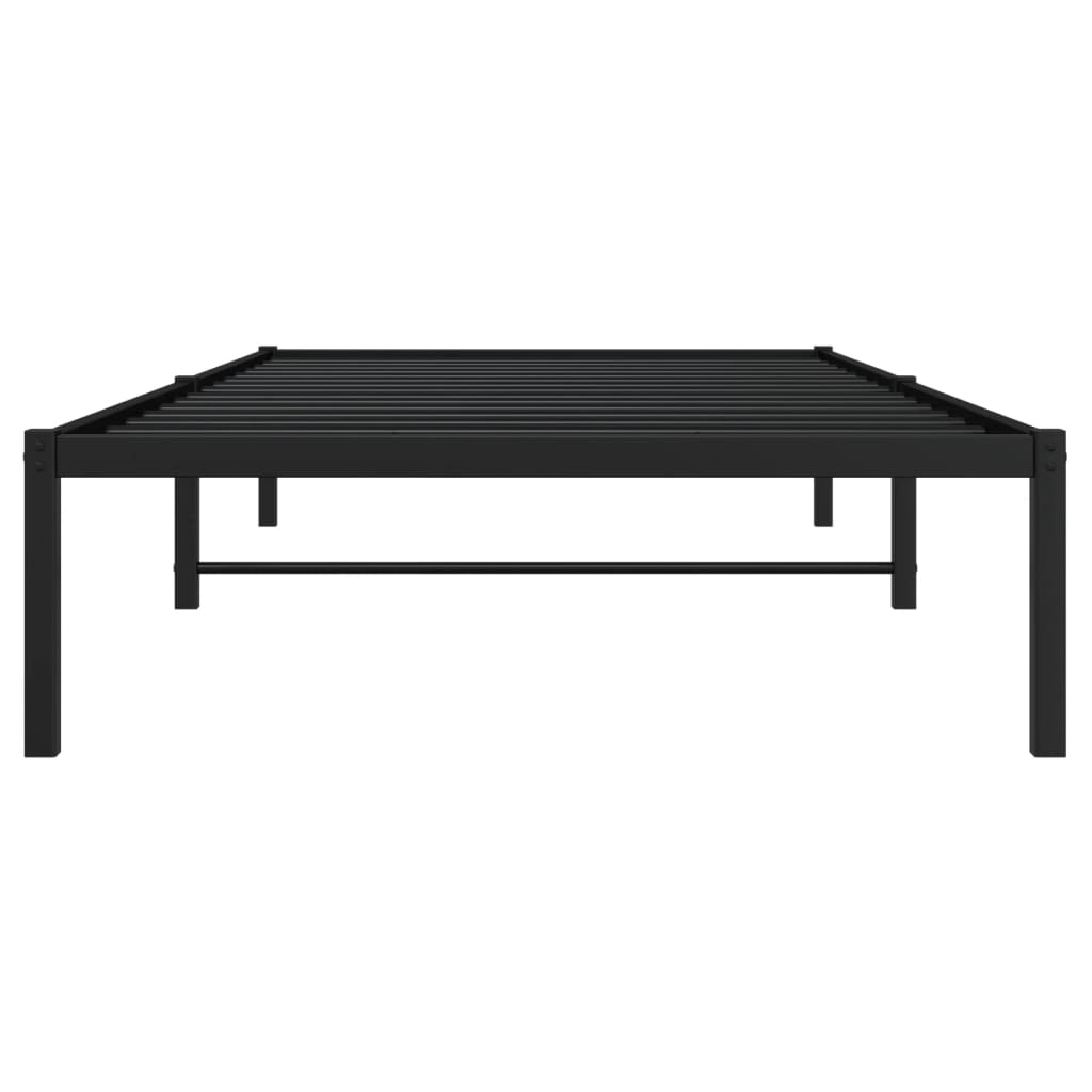 Metal Bed Frame without Mattress Black 107x203cm