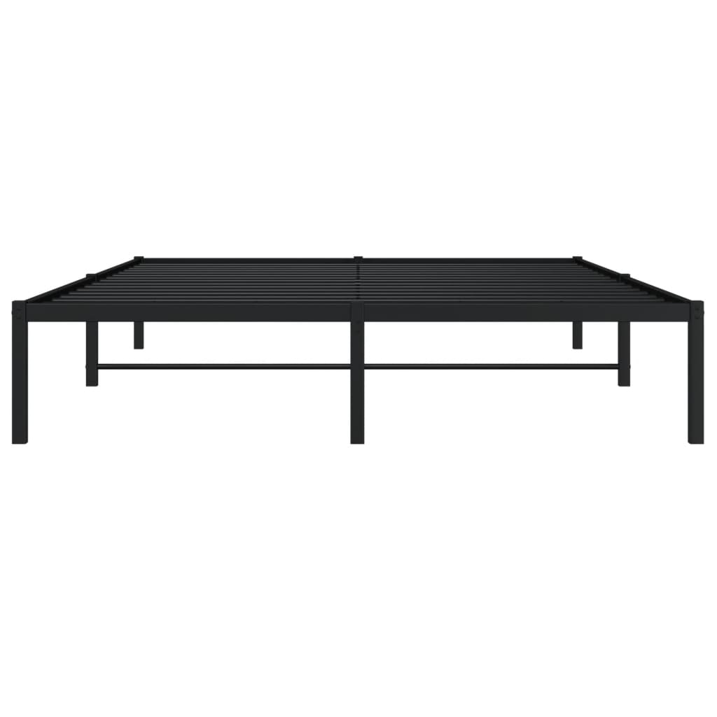 Metal Bed Frame without Mattress Black 160x200cm