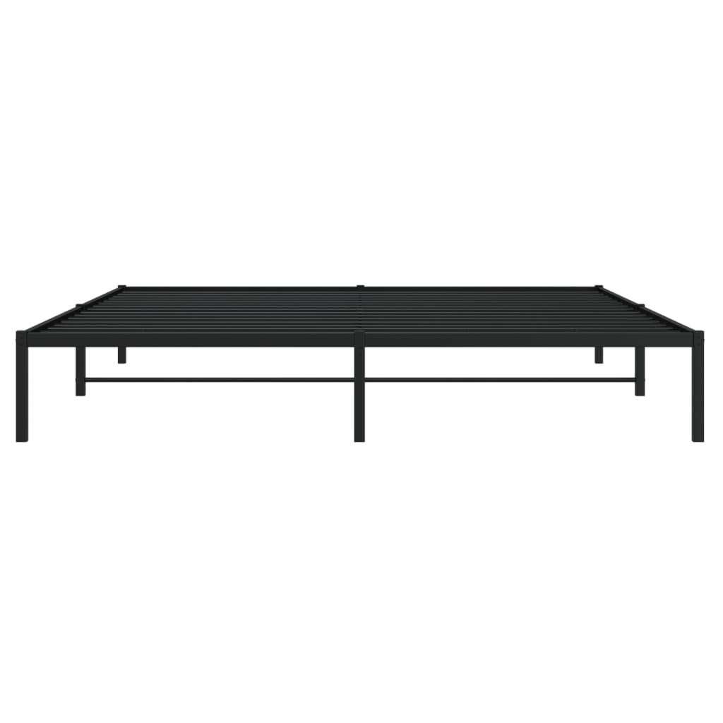 Metal Bed Frame without Mattress Black 193x203cm