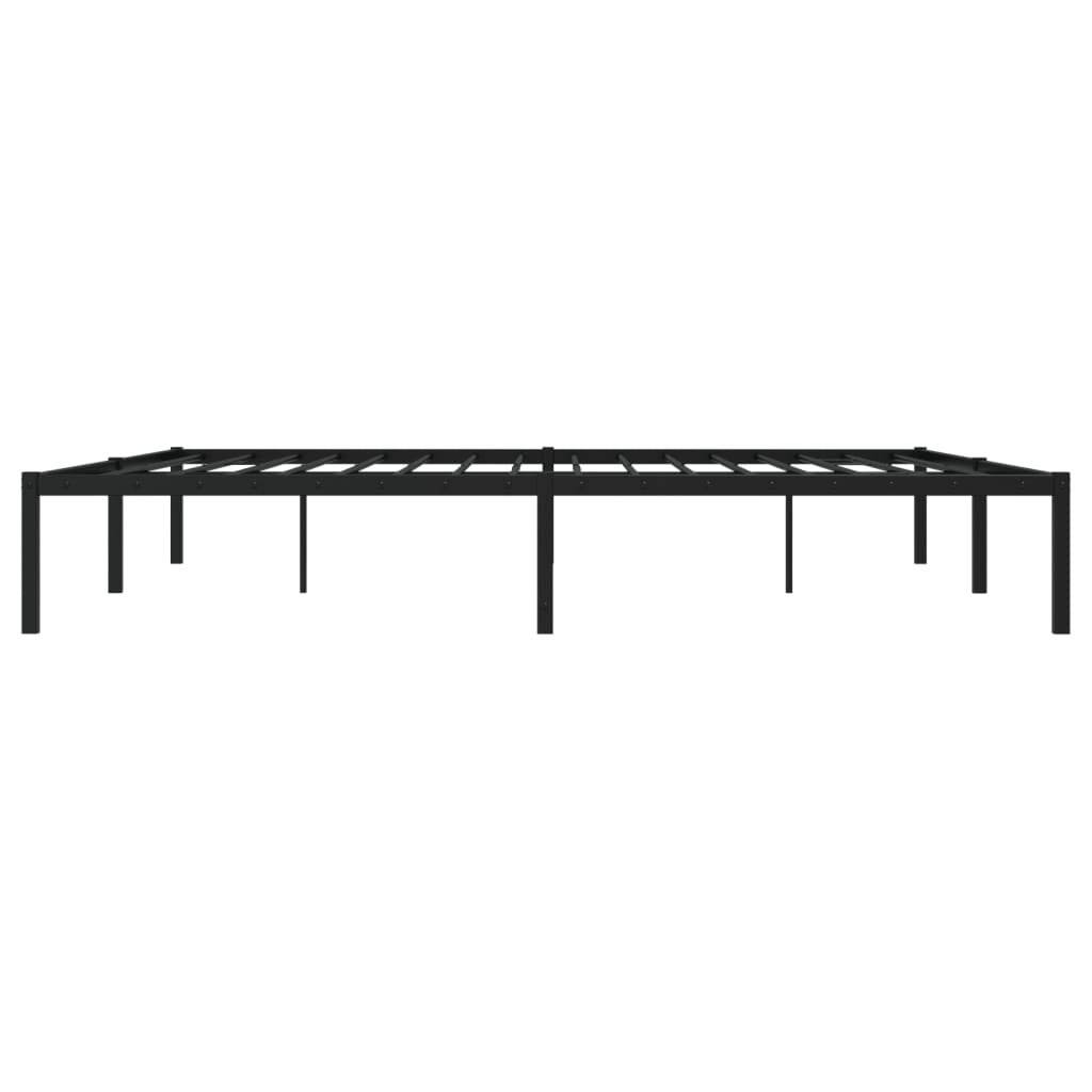 Metal Bed Frame without Mattress Black 193x203cm
