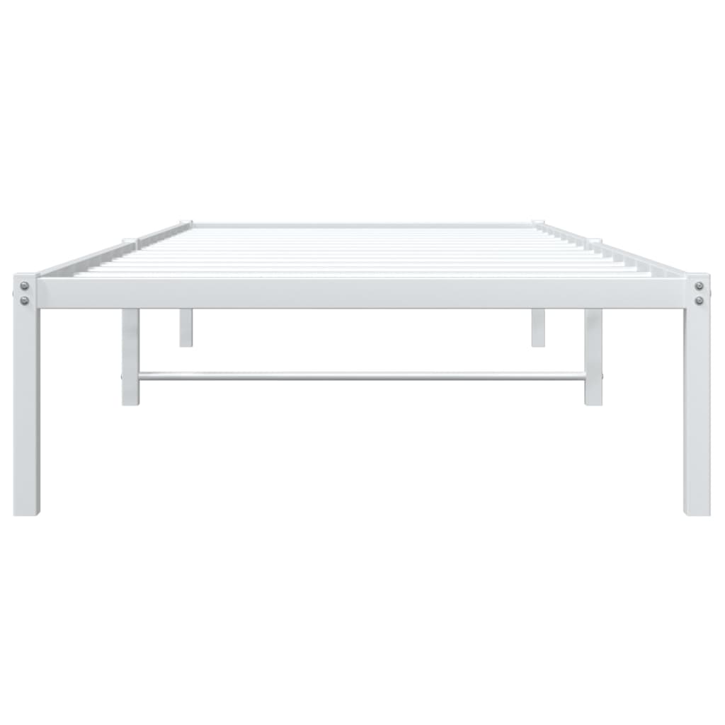 Metal Bed Frame without Mattress White 90x200cm