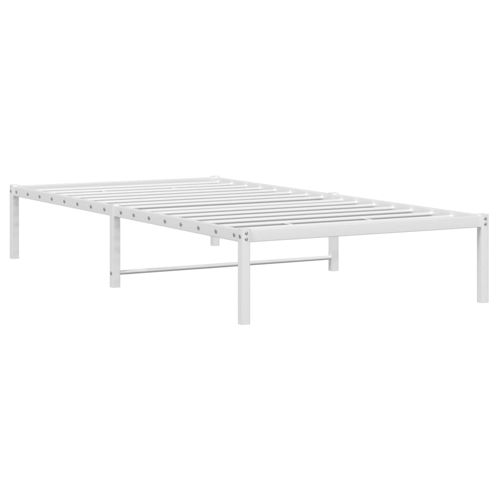 Metal Bed Frame without Mattress White 100x200cm