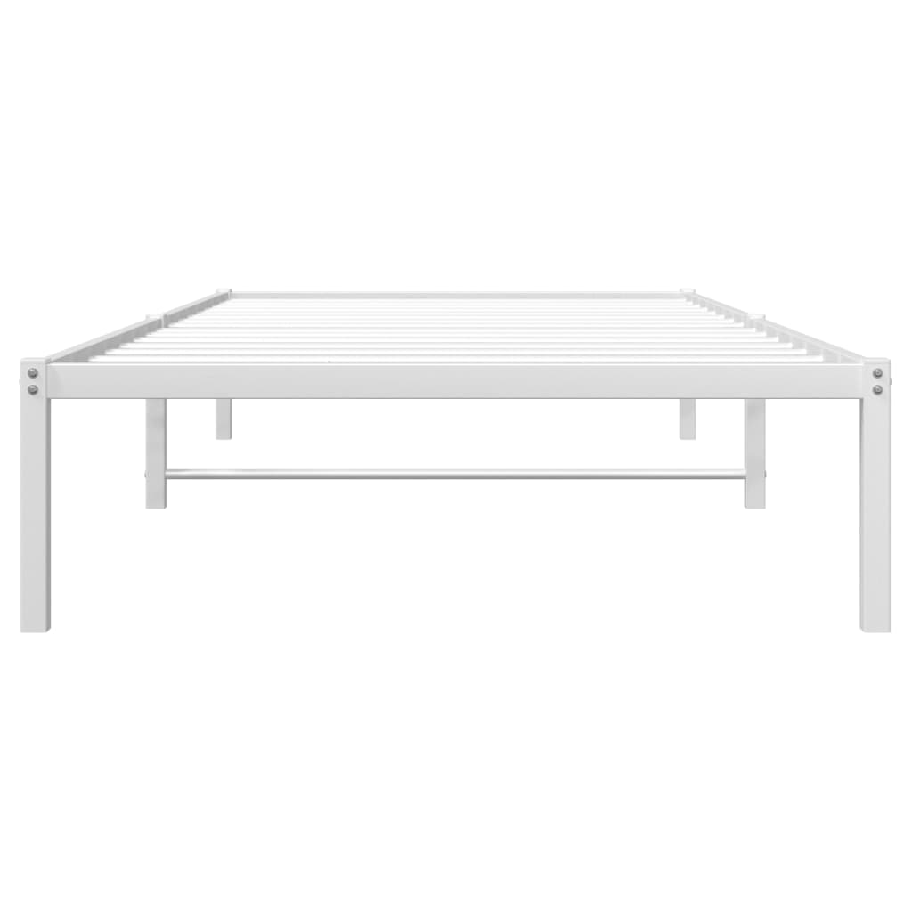 Metal Bed Frame without Mattress White 100x200cm