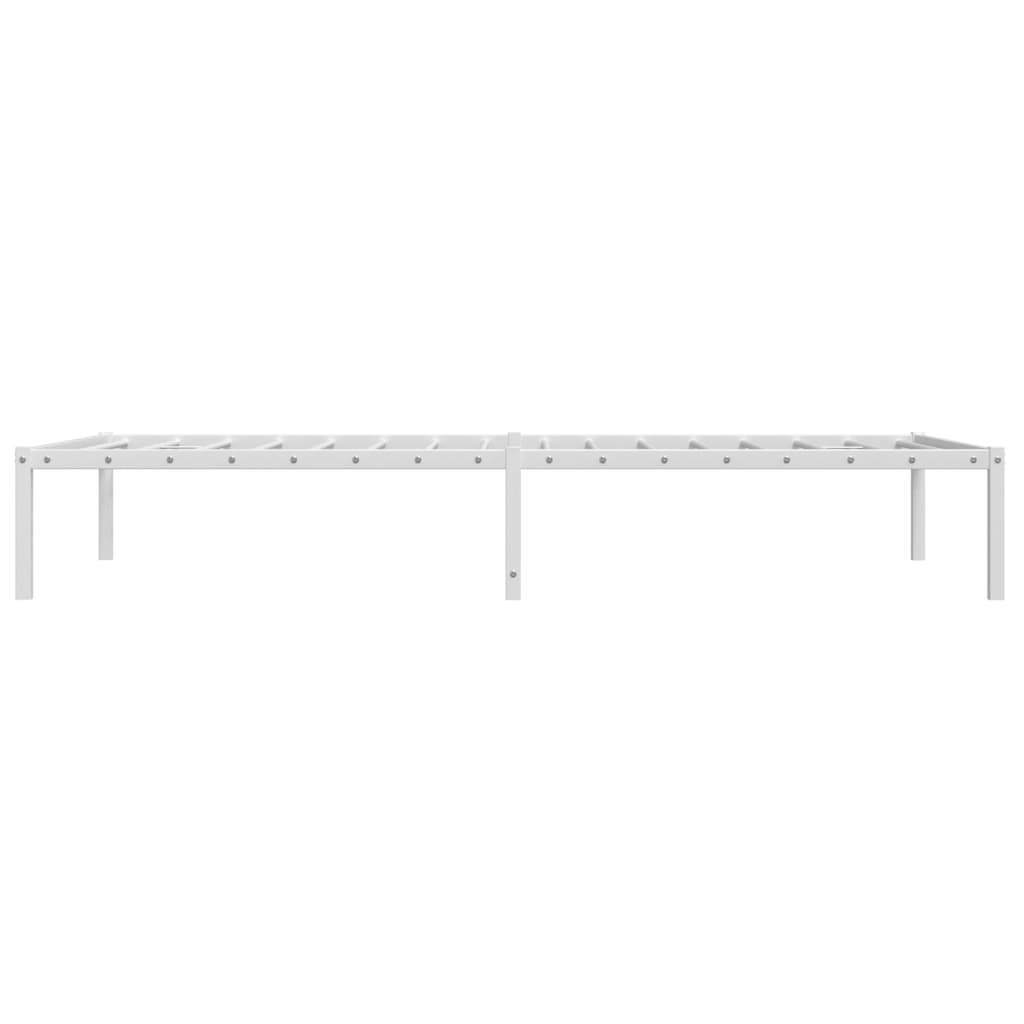 Metal Bed Frame without Mattress White 100x200cm