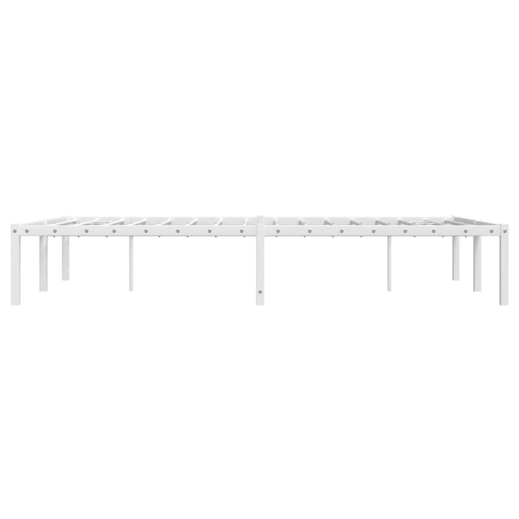 Metal Bed Frame without Mattress White 120x190cm