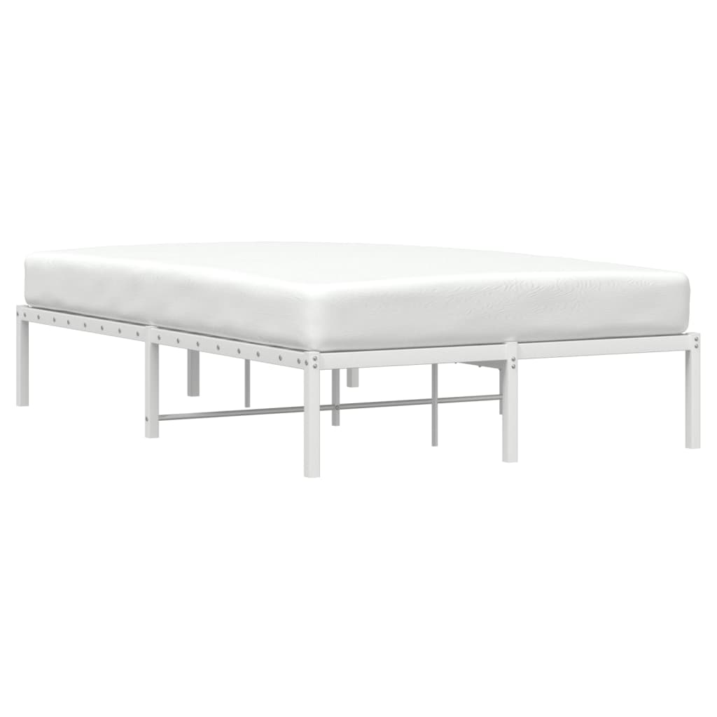 Metal Bed Frame without Mattress White 120x200cm
