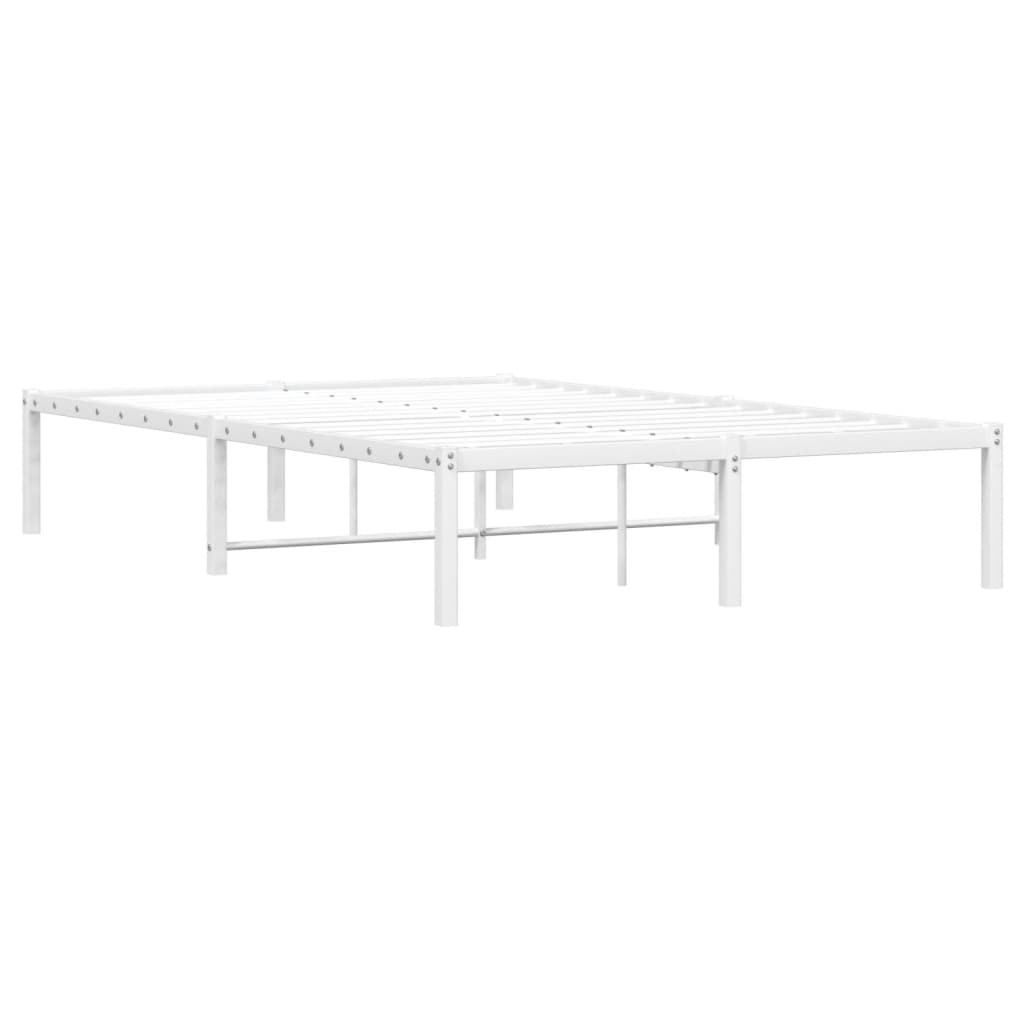 Metal Bed Frame without Mattress White 120x200cm