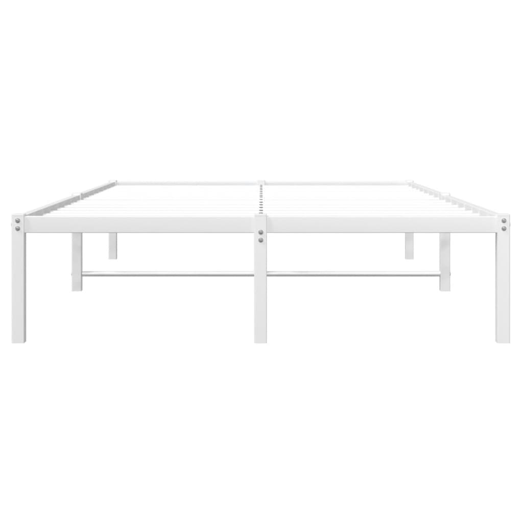 Metal Bed Frame without Mattress White 120x200cm