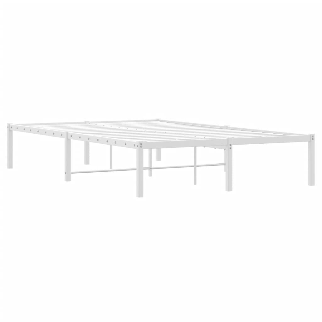 Metal Bed Frame without Mattress White 120x200cm
